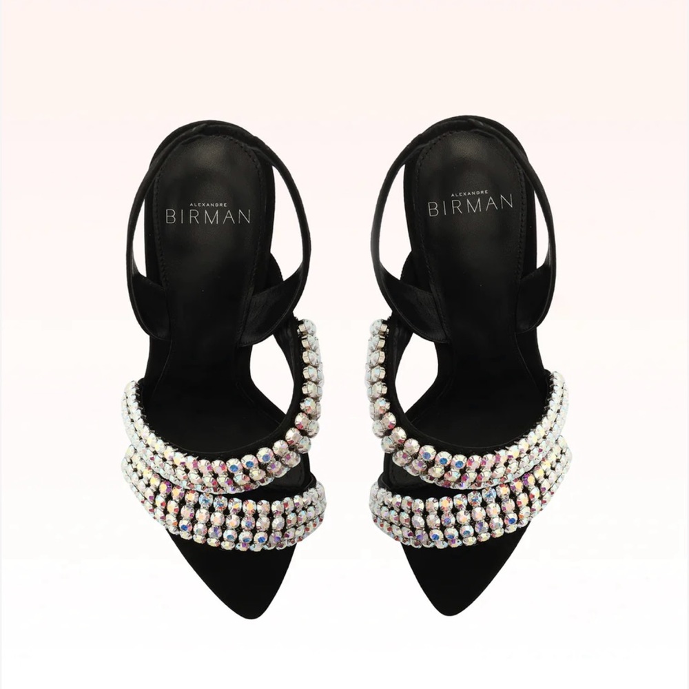 Alexandre Birman 39 Alanis Embellished Suede Slingback Sandals - Picture 13 of 15